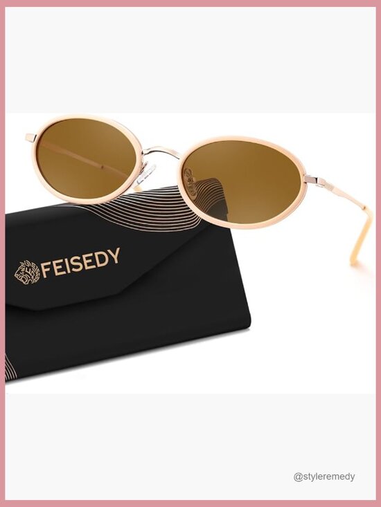 Vintage Oval TR90 Metal Sunglasses UV400 main image 7